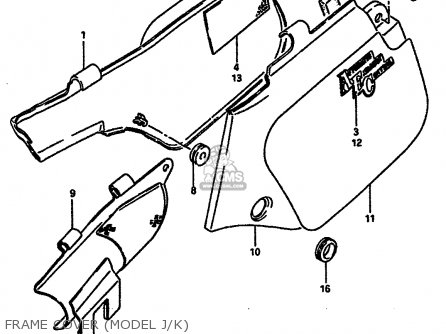 FRAME COVER (MODEL J/K) - TS250X 1987 (H) (E01 E02 E15 E16 E17 E21 E22 E24 E25)