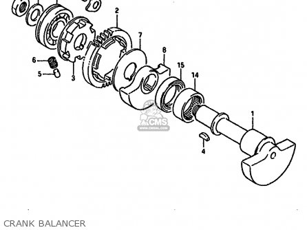 CRANK BALANCER - TS250X 1987 (H) (E01 E02 E15 E16 E17 E21 E22 E24 E25)
