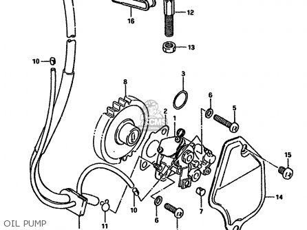 OIL PUMP - TS250X 1988 (J) (E02 E15 E16 E17 E21 E22 E24)
