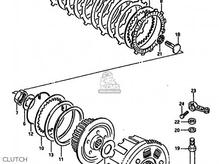 CLUTCH - TS250X 1988 (J) (E02 E15 E16 E17 E21 E22 E24)
