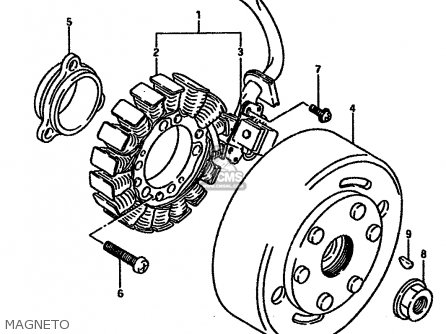 MAGNETO - TS250X 1988 (J) (E02 E15 E16 E17 E21 E22 E24)