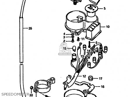 SPEEDOMETER - TS250X 1988 (J) (E02 E15 E16 E17 E21 E22 E24)