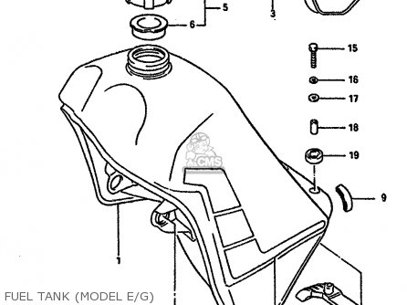 FUEL TANK (MODEL E/G) - TS250X 1988 (J) (E02 E15 E16 E17 E21 E22 E24)
