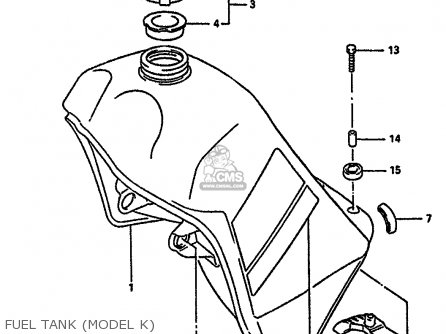 FUEL TANK (MODEL K) - TS250X 1988 (J) (E02 E15 E16 E17 E21 E22 E24)