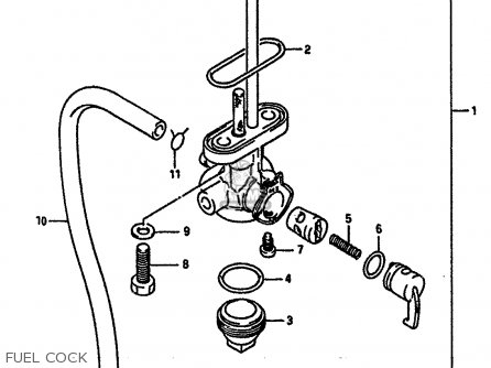 FUEL COCK - TS250X 1988 (J) (E02 E15 E16 E17 E21 E22 E24)