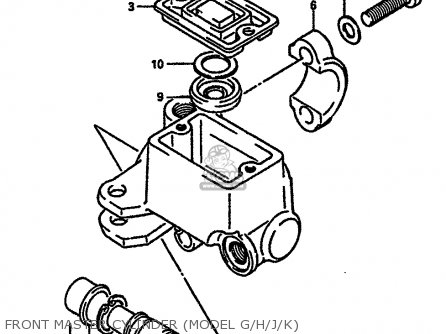 FRONT MASTER CYLINDER (MODEL G/H/J/K) - TS250X 1988 (J) (E02 E15 E16 E17 E21 E22 E24)