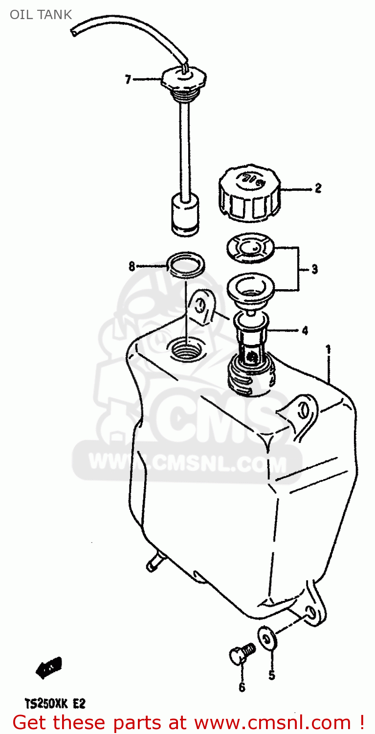 OIL TANK TS250X 1989 (K) (E02 E16 E21 E22 E24)