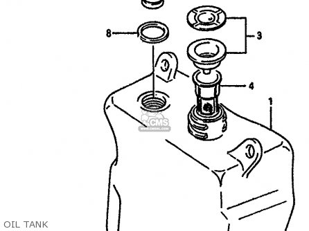 OIL TANK - TS250X 1989 (K) (E02 E16 E21 E22 E24)