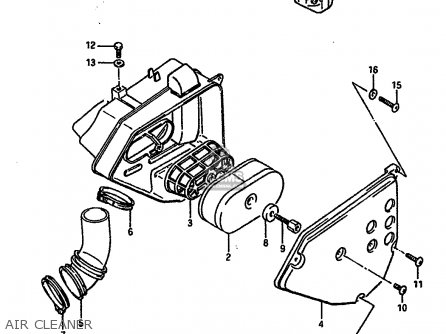 AIR CLEANER - TS250X 1989 (K) (E02 E16 E21 E22 E24)