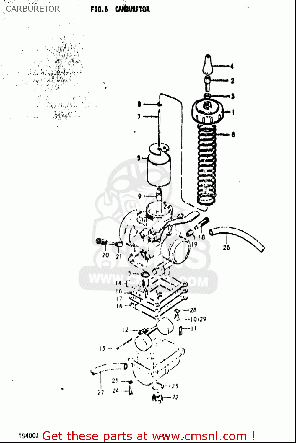 CARBURETOR TS400 1972 (J) USA (E03)