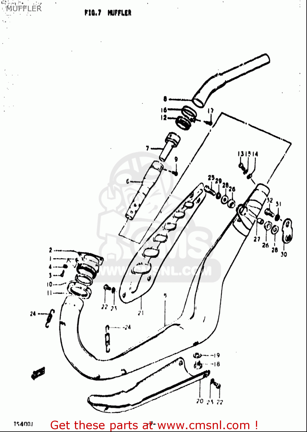 MUFFLER TS400 1972 (J) USA (E03)