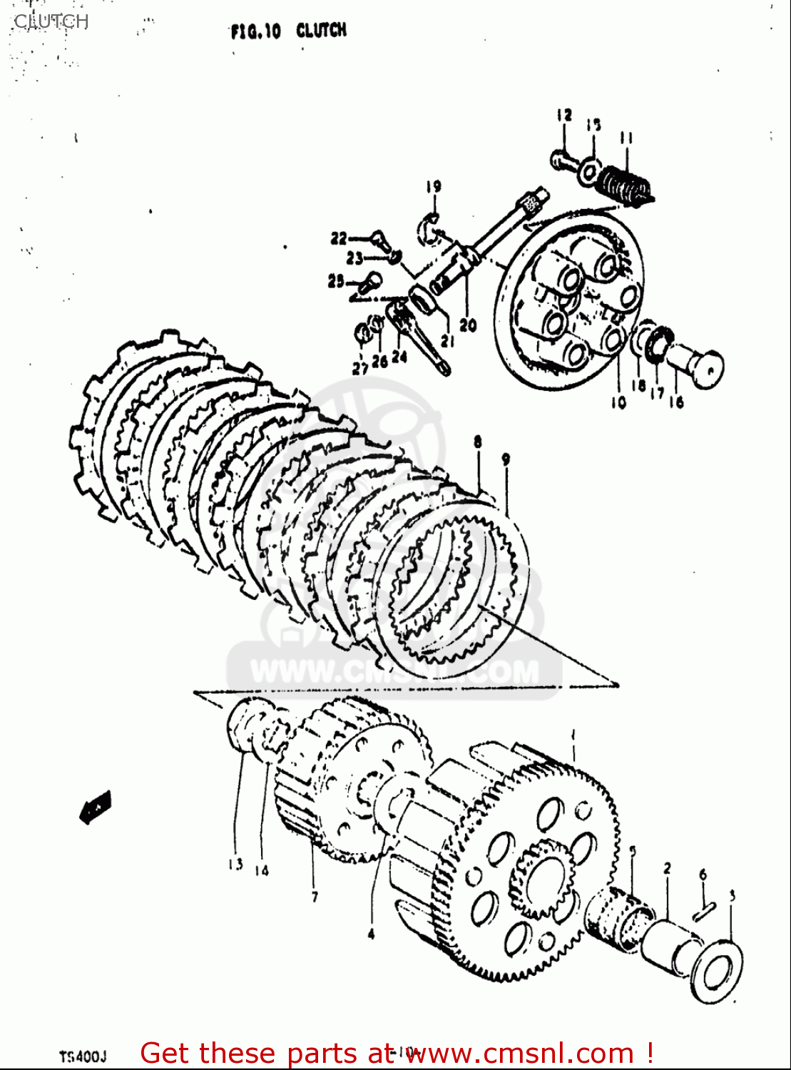 CLUTCH TS400 1972 (J) USA (E03)