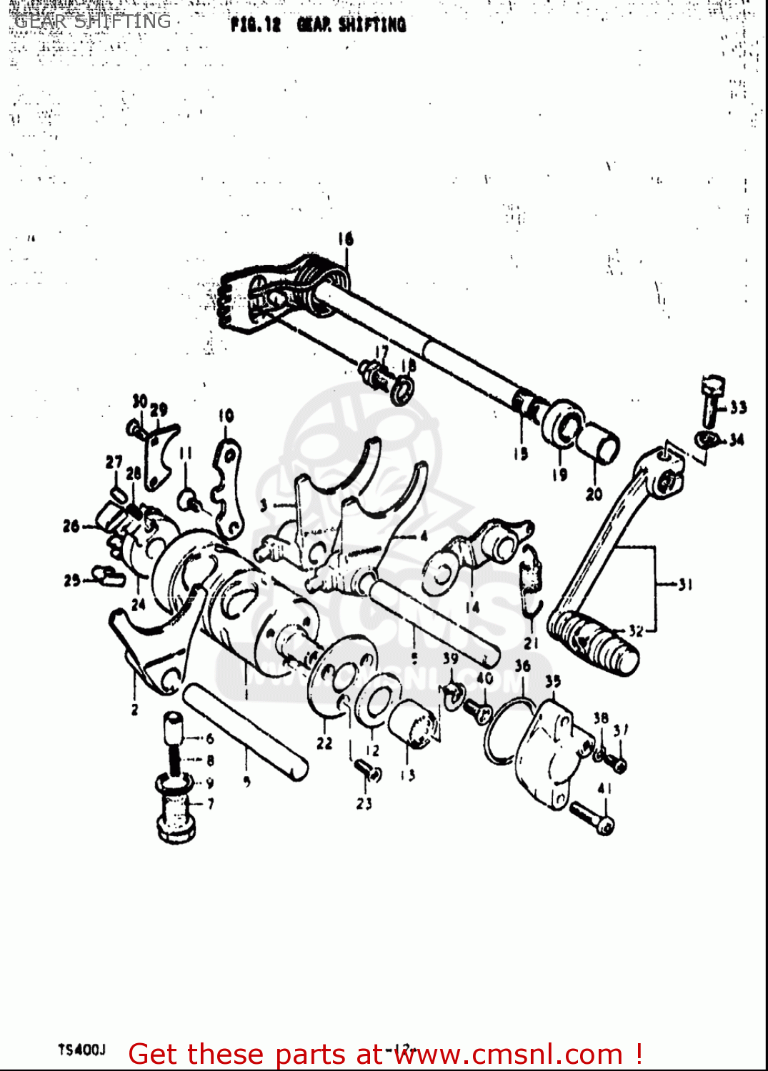 GEAR SHIFTING TS400 1972 (J) USA (E03)