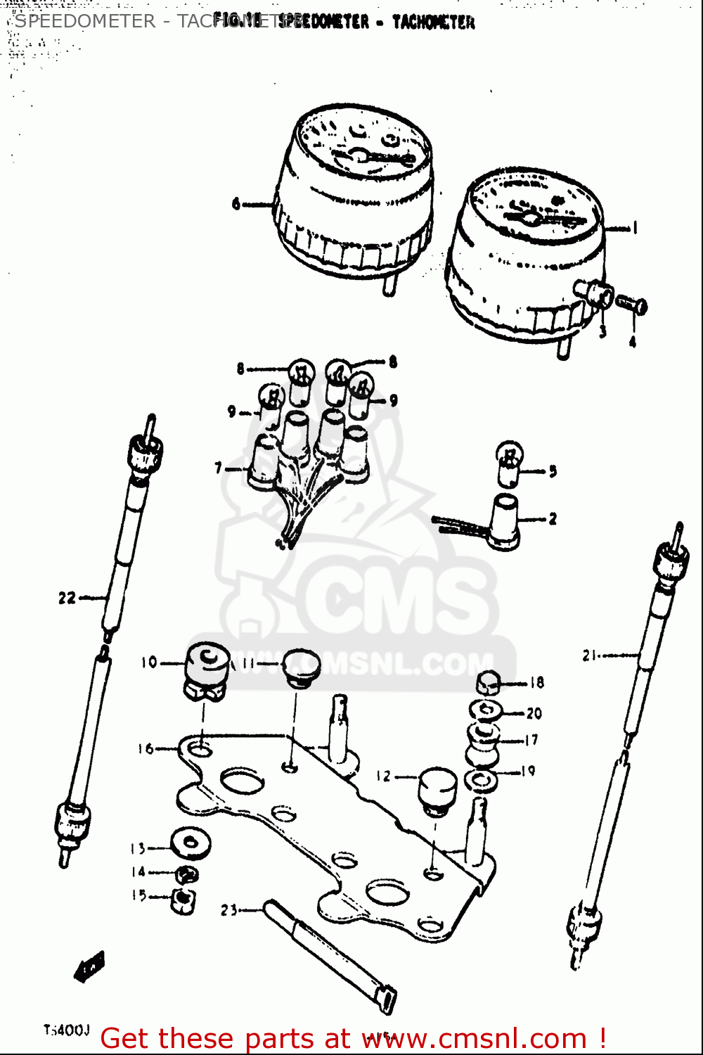 SPEEDOMETER - TACHOMETER TS400 1972 (J) USA (E03)