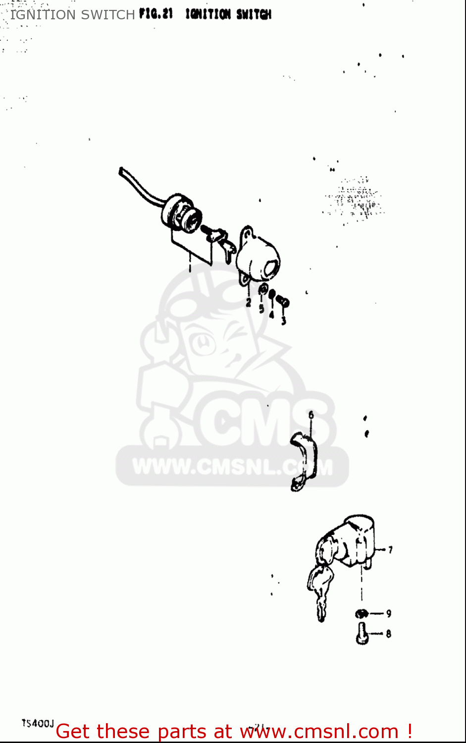 IGNITION SWITCH TS400 1972 (J) USA (E03)