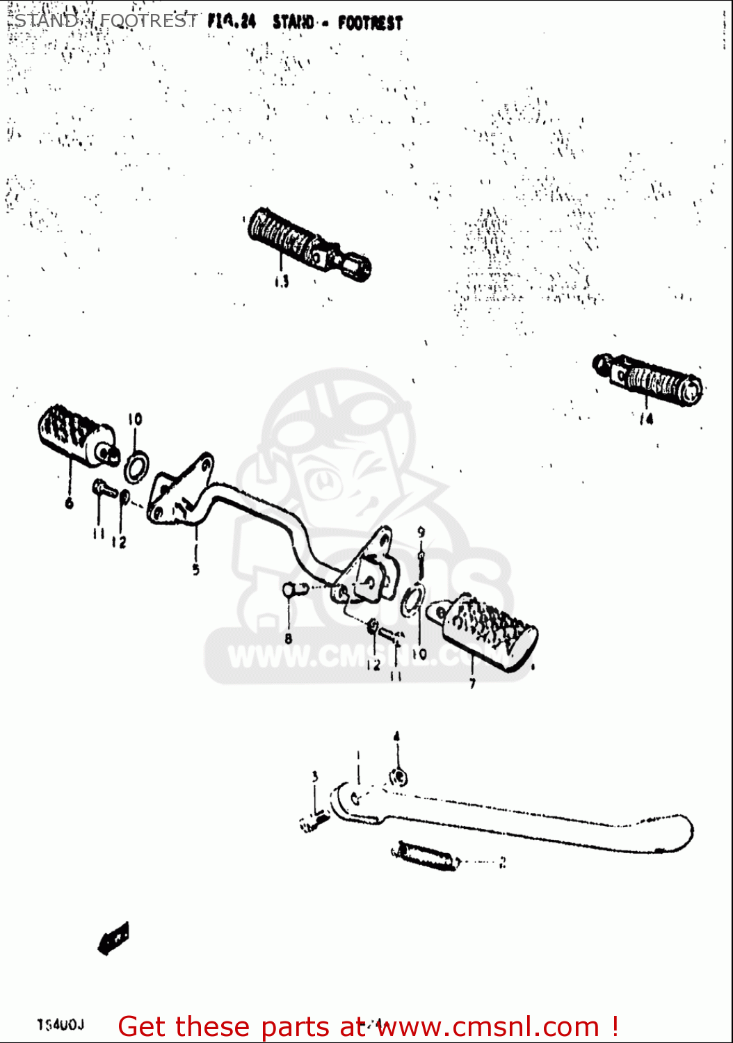 STAND - FOOTREST TS400 1972 (J) USA (E03)