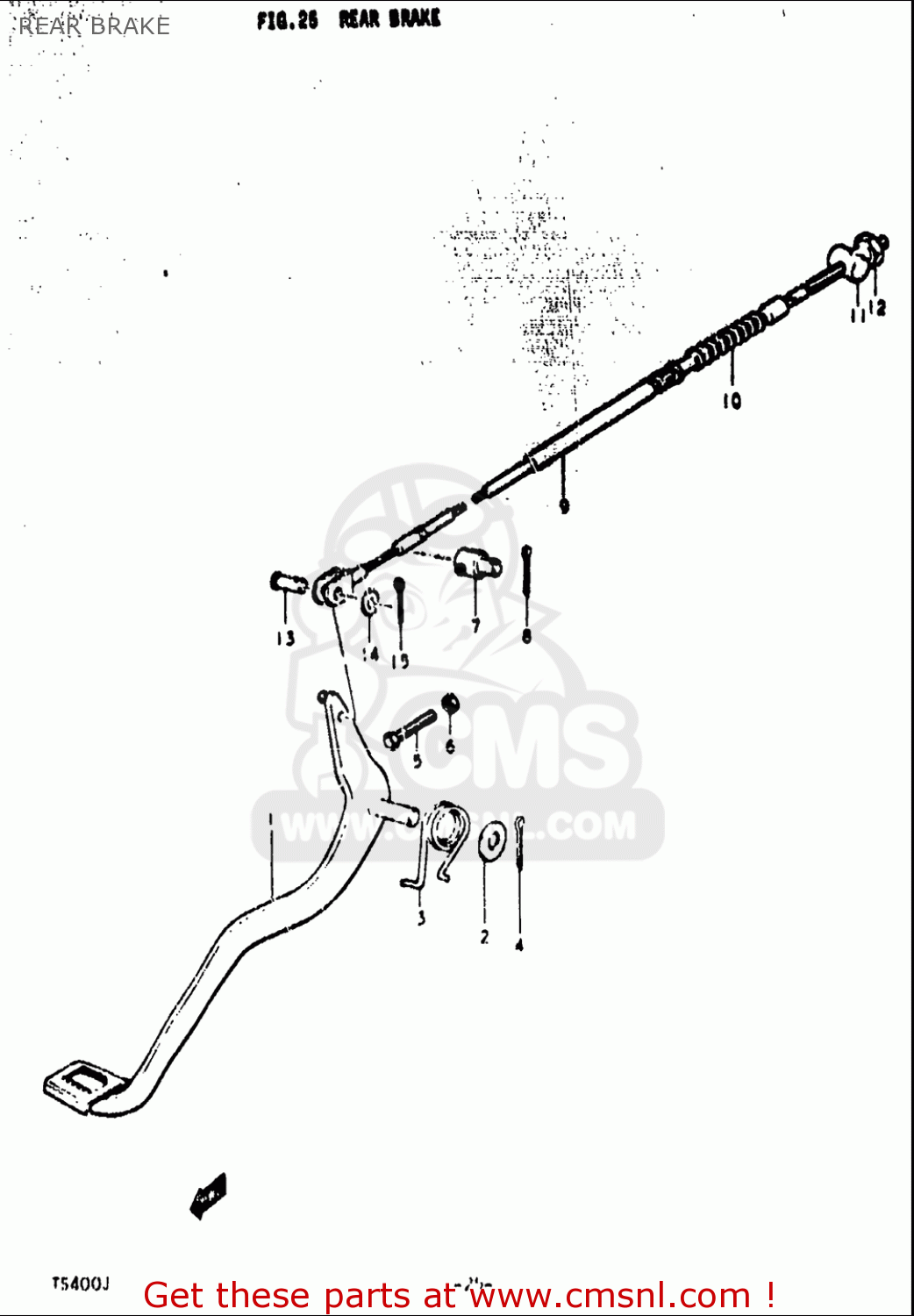 REAR BRAKE TS400 1972 (J) USA (E03)