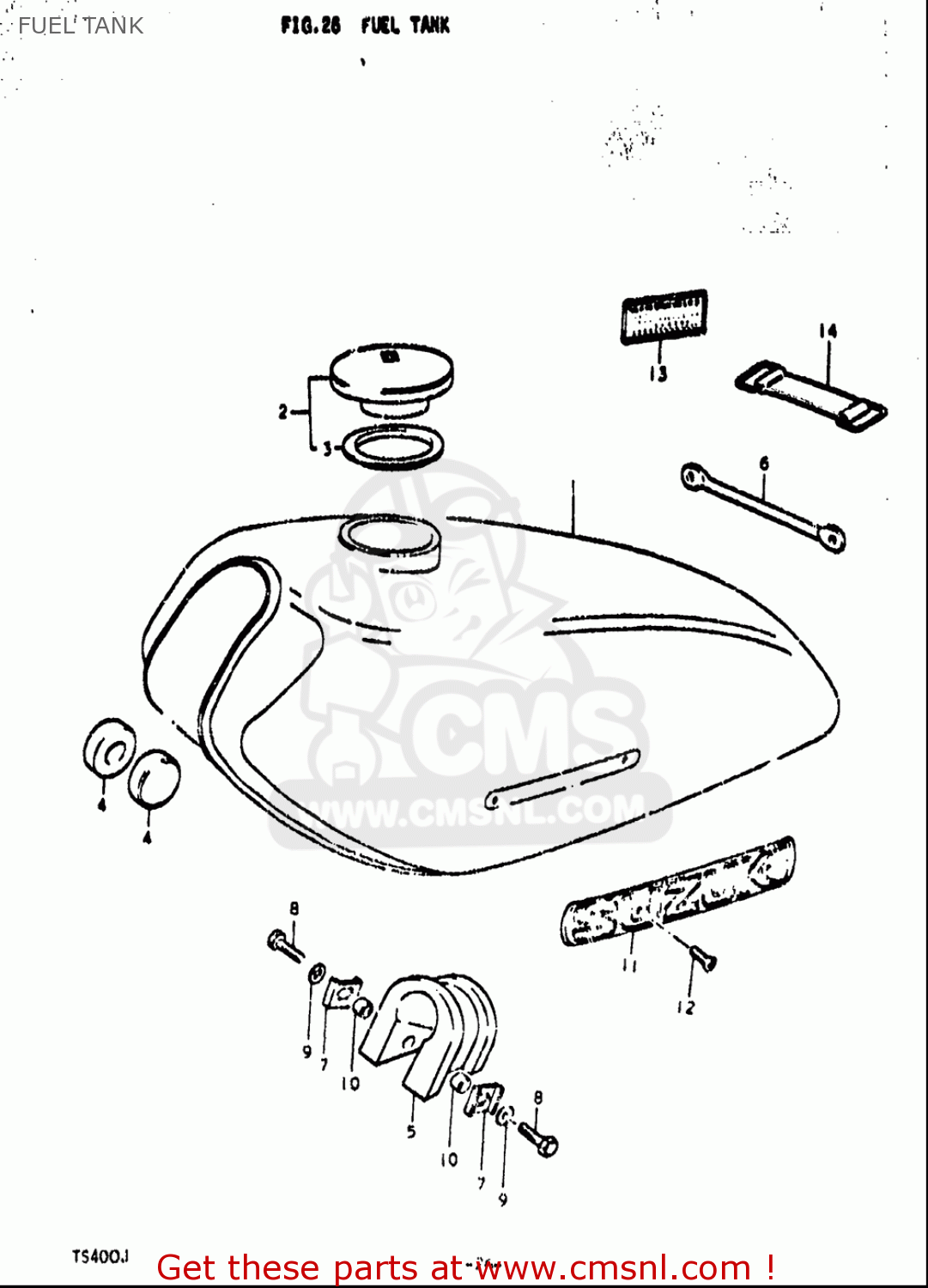 FUEL TANK TS400 1972 (J) USA (E03)