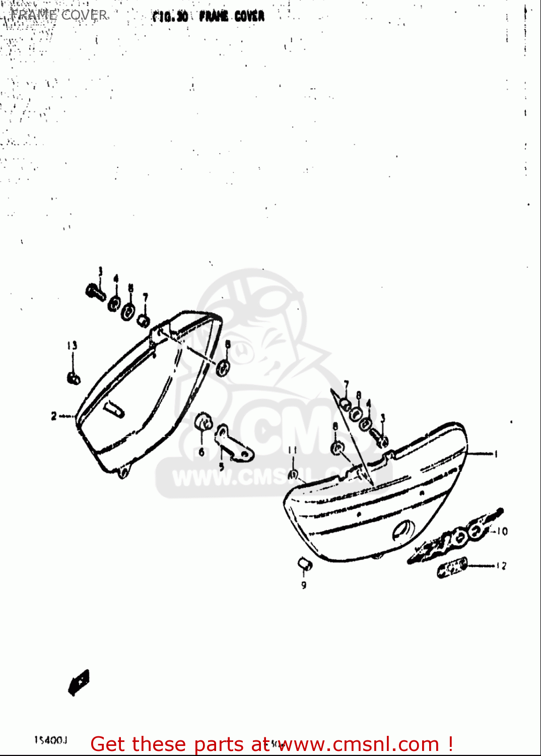 FRAME COVER TS400 1972 (J) USA (E03)