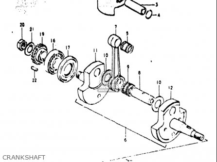 CRANKSHAFT - TS400 1972 (J) USA (E03)
