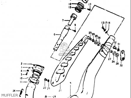 MUFFLER - TS400 1972 (J) USA (E03)