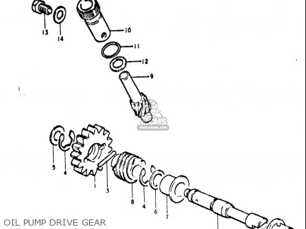 OIL PUMP DRIVE GEAR - TS400 1972 (J) USA (E03)
