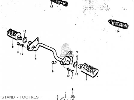 STAND - FOOTREST - TS400 1972 (J) USA (E03)