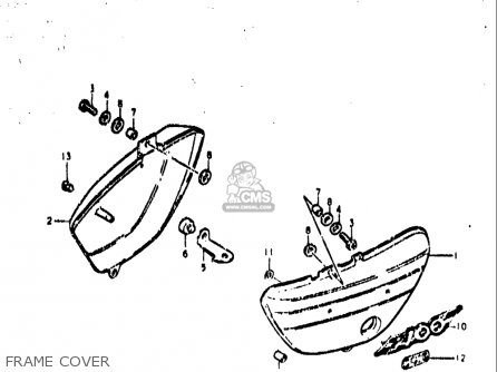 FRAME COVER - TS400 1972 (J) USA (E03)