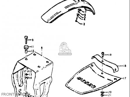 FRONT FENDER - TS400 1972 (J) USA (E03)