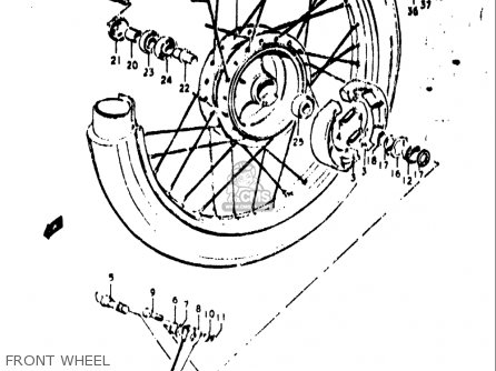 FRONT WHEEL - TS400 1972 (J) USA (E03)