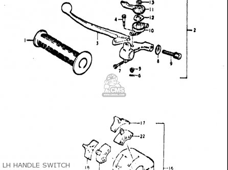 LH HANDLE SWITCH - TS400 1972 (J) USA (E03)