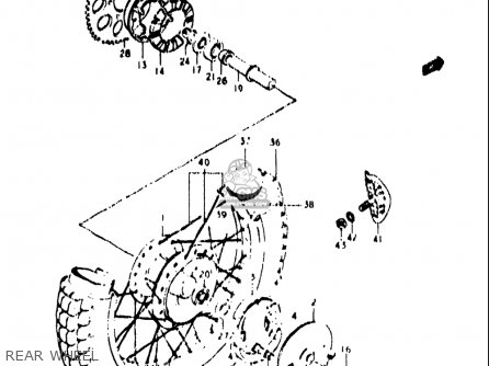 REAR WHEEL - TS400 1972 (J) USA (E03)