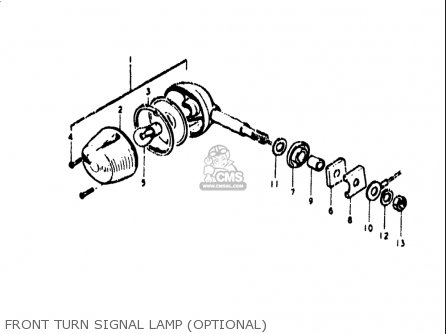 FRONT TURN SIGNAL LAMP (OPTIONAL) - TS400 1972 (J) USA (E03)