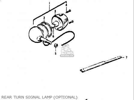 REAR TURN SIGNAL LAMP (OPTIONAL) - TS400 1972 (J) USA (E03)