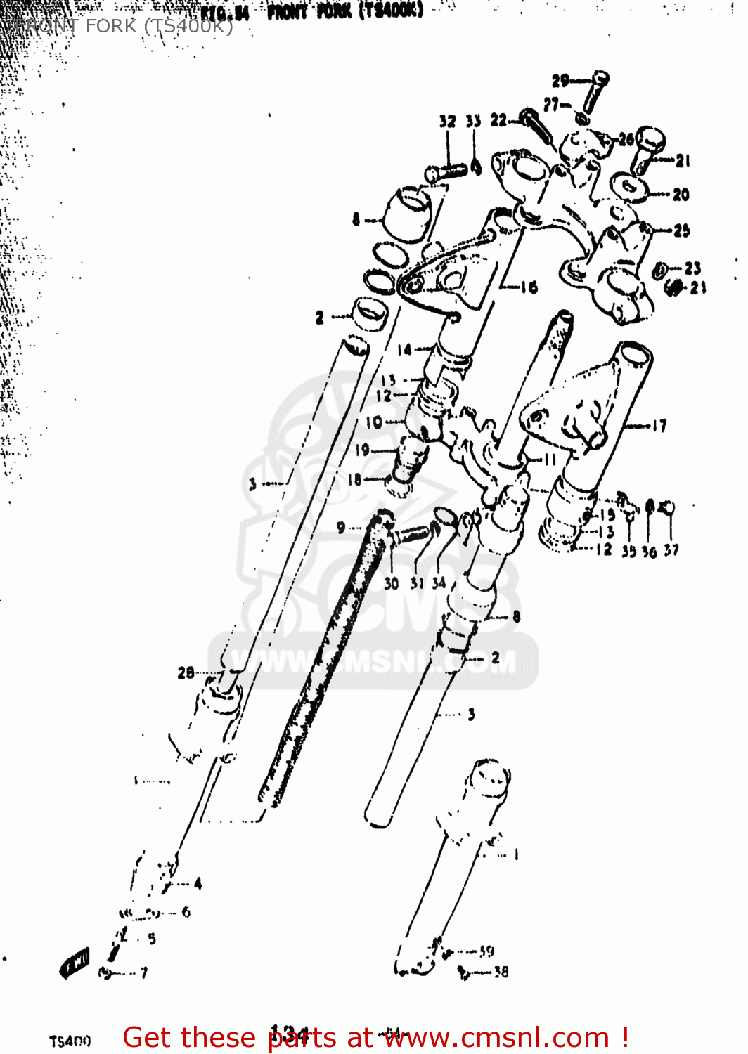 FRONT FORK (TS400K) TS400 1973 (K) USA (E03)