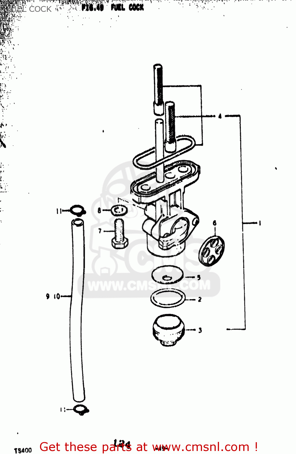 FUEL COCK TS400 1973 (K) USA (E03)