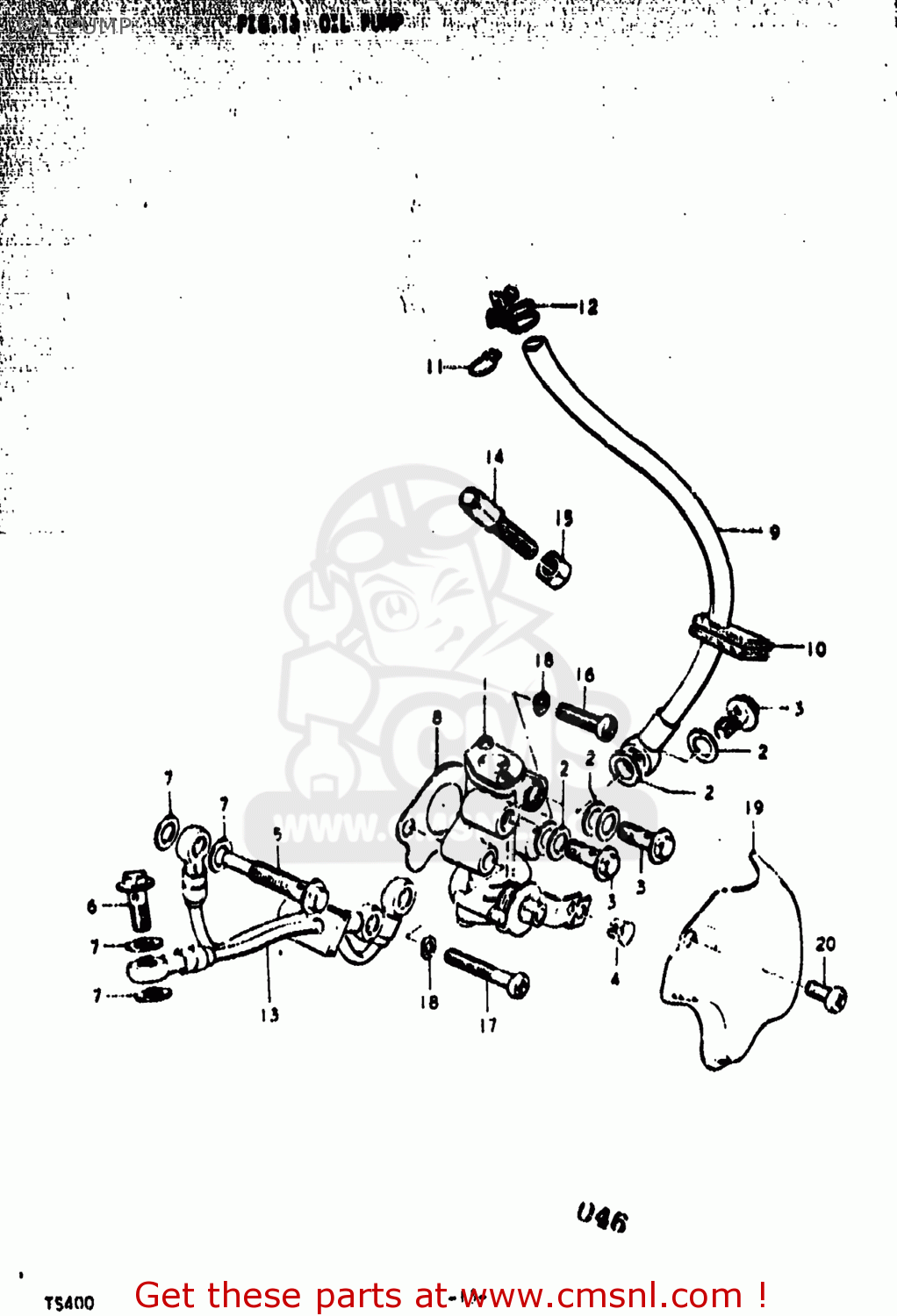 OIL PUMP TS400 1973 (K) USA (E03)