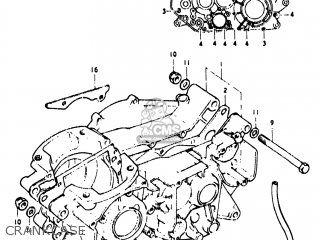 CRANKCASE - TS400 1973 (K) USA (E03)