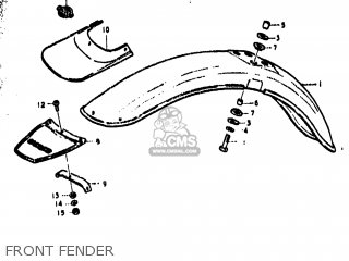 FRONT FENDER - TS400 1973 (K) USA (E03)