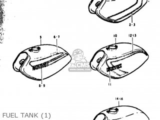 FUEL TANK (1) - TS400 1973 (K) USA (E03)