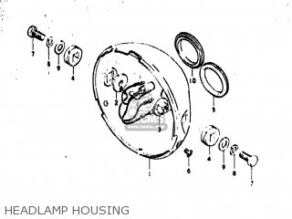 HEADLAMP HOUSING - TS400 1973 (K) USA (E03)