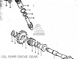OIL PUMP DRIVE GEAR - TS400 1973 (K) USA (E03)