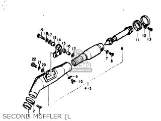 SECOND MUFFLER (L - TS400 1973 (K) USA (E03)