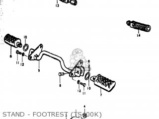 STAND - FOOTREST (TS400K) - TS400 1973 (K) USA (E03)