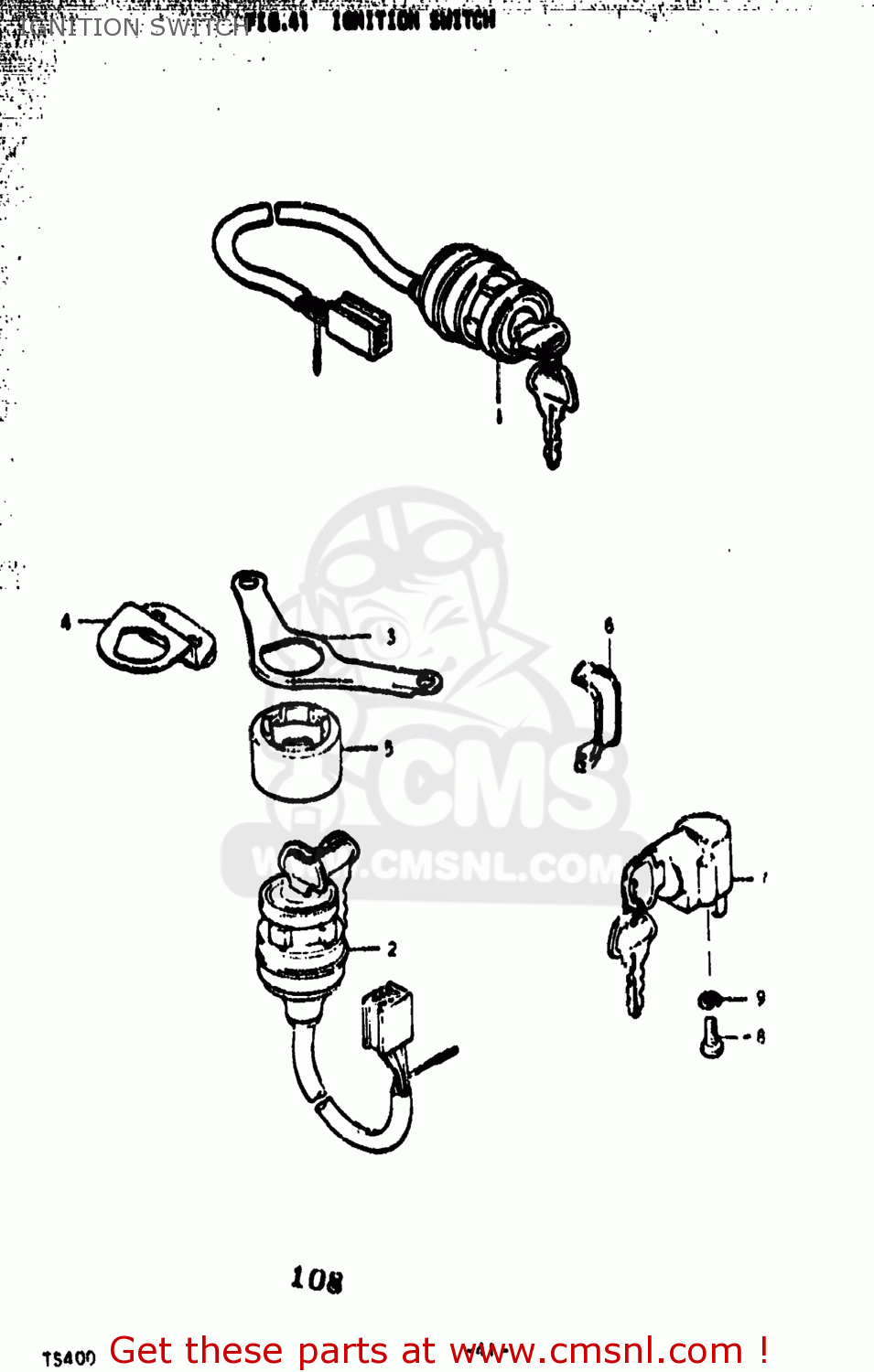 IGNITION SWITCH TS400 1974 (L) USA (E03)