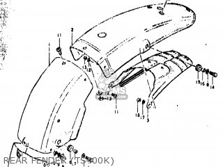 REAR FENDER (TS400K) - TS400 1974 (L) USA (E03)