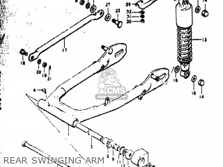 REAR SWINGING ARM - TS400 1974 (L) USA (E03)