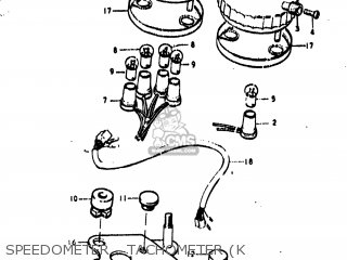 SPEEDOMETER - TACHOMETER (K - TS400 1974 (L) USA (E03)