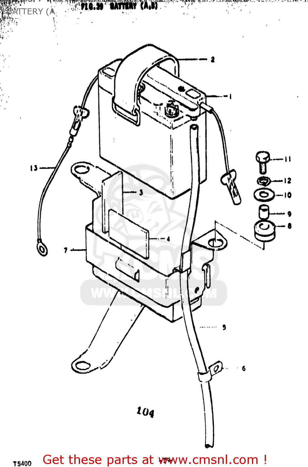 BATTERY (A TS400 1975 (M) USA (E03)