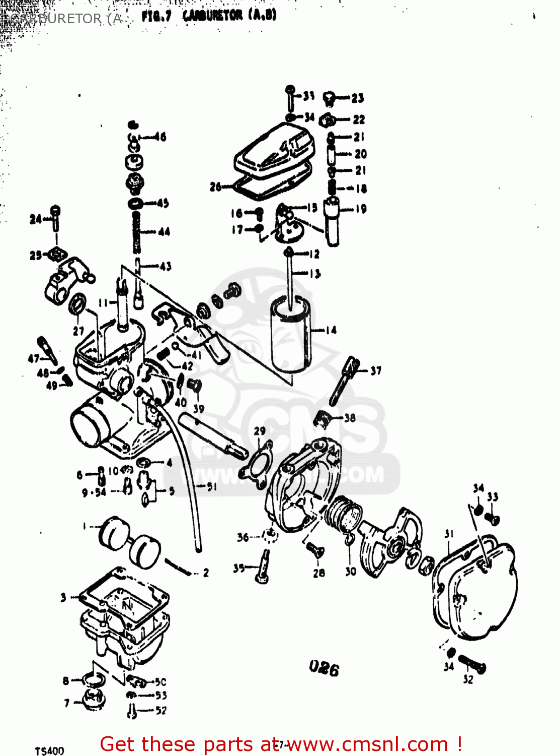 CARBURETOR (A TS400 1975 (M) USA (E03)